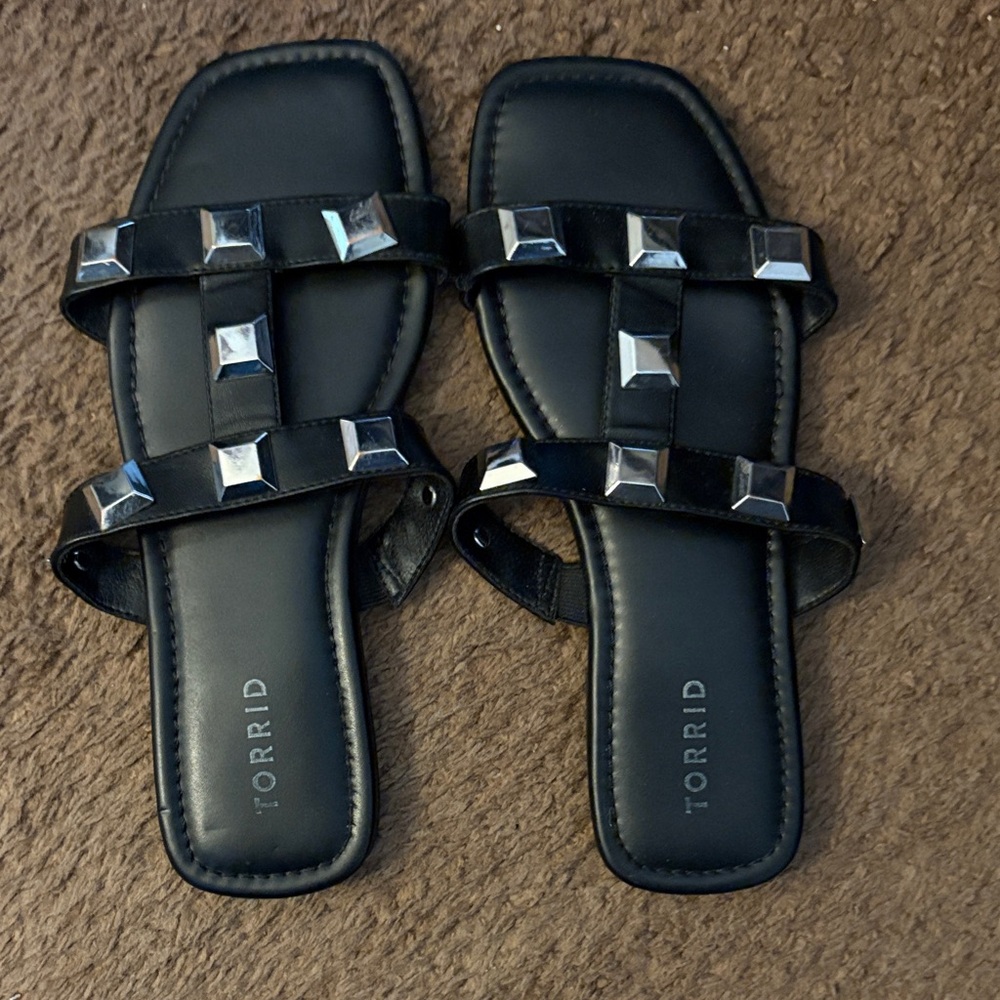 Torrid Black Studded Sandals